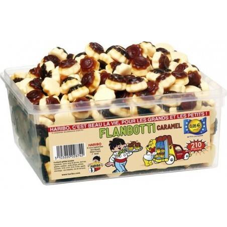 Tubo Haribo Flanbotti Caramel x 210 pièces Tubo Haribo Flanbotti Caramel x 210 pièces