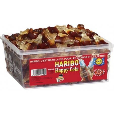 Tubo Haribo Happy Cola x 210 pièces