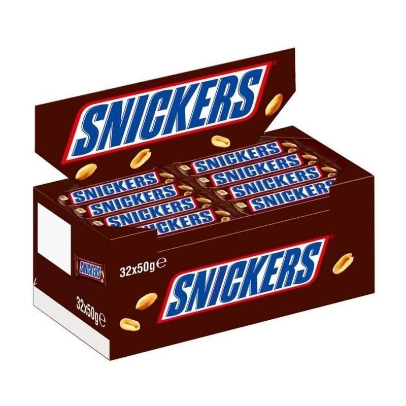 40 Barres Snickers Chocolat | Milleproduits.com : vos bonbons et chocolats préférés à prix grossiste !