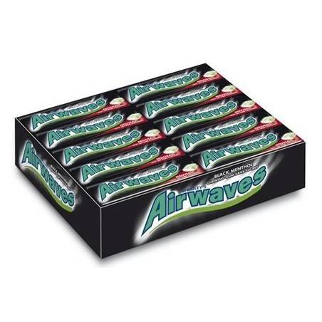 Airwaves Chewing Gum Black Menthol 30 Etuis de 10 Dragées