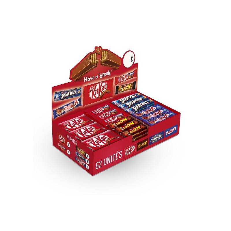 Colis Nestlé Chocolat : 63 barres chocolat Nestlé | Milleproduits.com