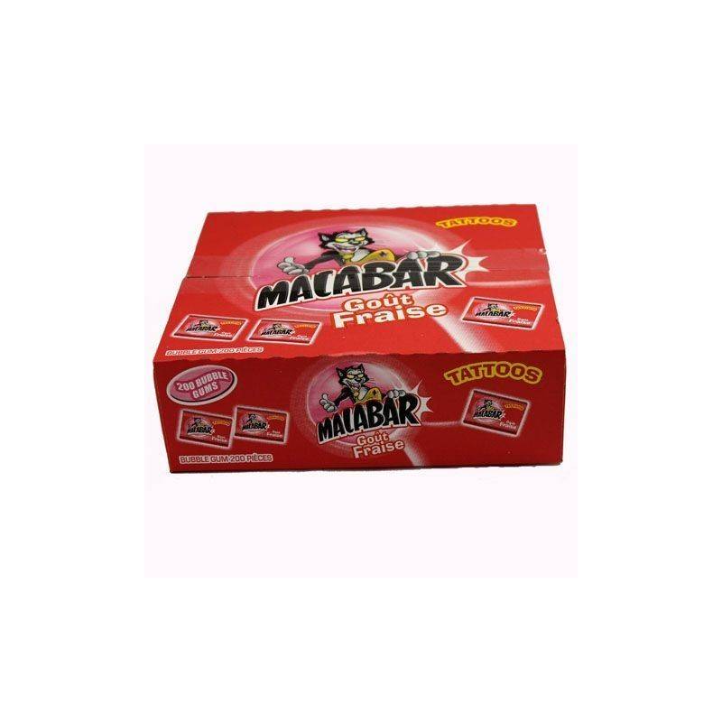 200 Malabar Fraise | Milleproduits.com : bonbons, chewing-gums et chocolats à prix grossiste