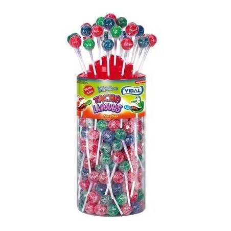 Sucette Lottalollies Tâche Langues x 150 pièces | Milleproduits.com : vos bonbons et chocolats préférés à prix grossiste !