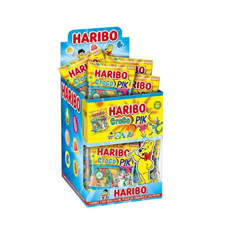 30 Mini Sachets Haribo Crocodile Pik 40G | Milleproduits.com : vos bonbons et chocolats préférés à prix grossiste