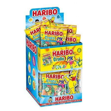 30 Mini Sachets Haribo Crocodile Pik 40G | Milleproduits.com : vos bonbons et chocolats préférés à prix grossiste