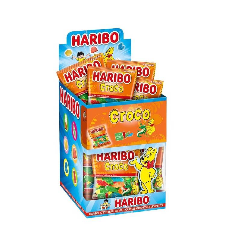 30 Mini Sachets Haribo Crocodile 40G | Haribo | Milleproduits.co : vos bonbons et chocolats préférés à prix grossiste