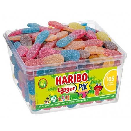 105 Bonbons Haribo Langue Acide Pik - Bonbons tubos - Milleproduits