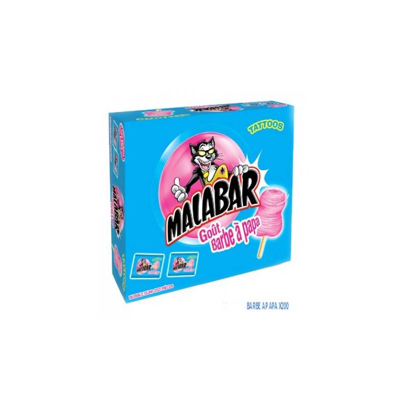 200 Malabar Barbe à Papa | Milleproduits.com : bonbons, chocolats, snacks en ligne à prix grossiste