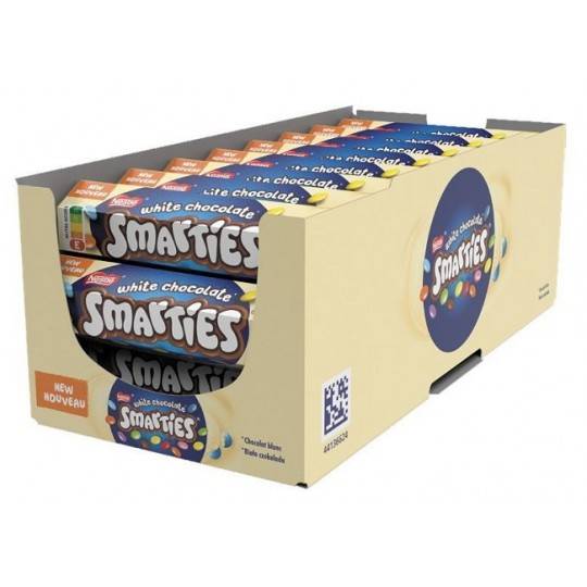 24 Tubes de Smarties Chocolat Blanc Chocolat en barres Milleproduits