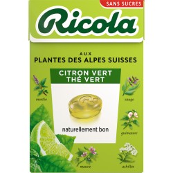 20 Boîtes Ricola Citron Vert Thé Vert | Milleproduits.com : bonbons, chocolats, snacks en ligne à prix grossiste
