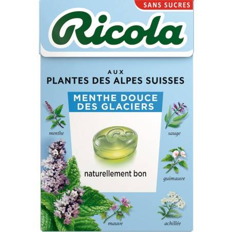 20 Boîtes Ricola Menthe des Glaciers | Milleproduits.com : bonbons, chocolats, snacks en ligne à prix grossiste
