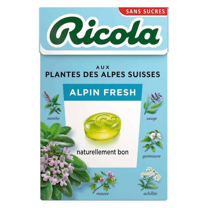 20 Boîtes Ricola Alpin Fresh | Milleproduits.com  : bonbons, chocolats, snacks en ligne à prix grossiste