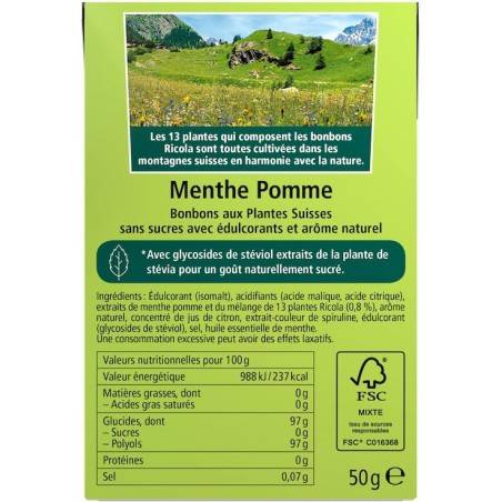 20 Boîtes Ricola Menthe Pomme | Milleproduits.com : bonbons; chocolats, snacks en ligne à prix grossiste