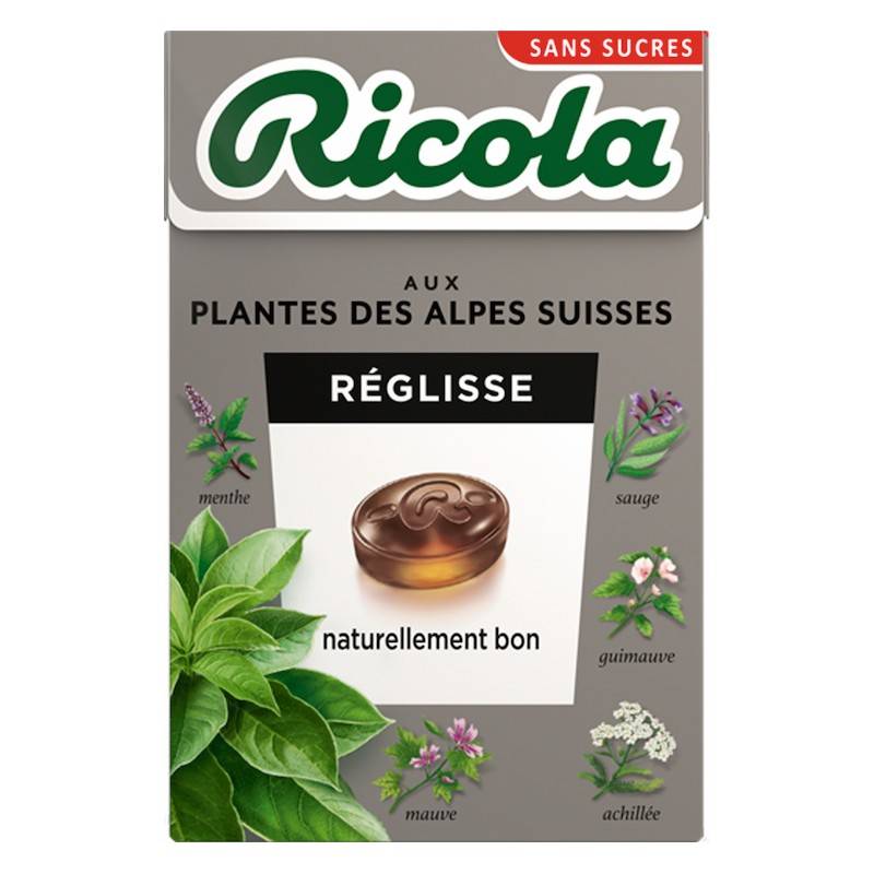 20 Boîtes Ricola Réglisse | Milleproduits.com : bonbons, chocolats, snacks en ligne à prix grossiste