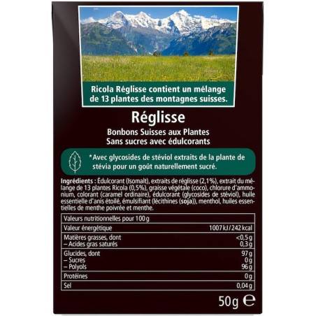 20 Boîtes Ricola Réglisse | Milleproduits.com : bonbons, chocolats, snacks en ligne à prix grossiste