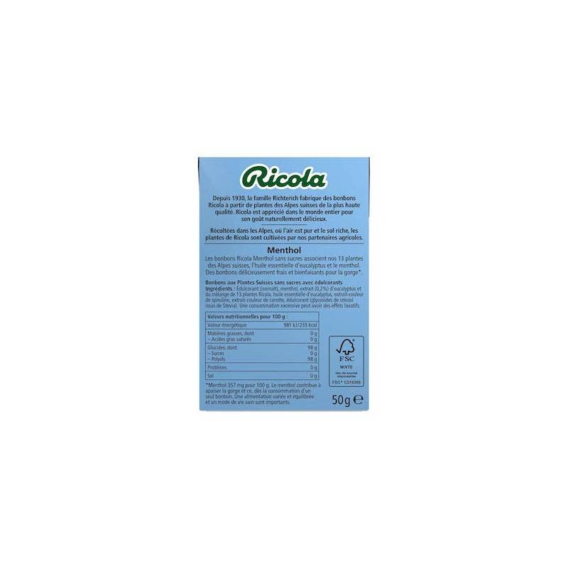 20 Boîtes Ricola Menthol | Milleproduits.com : bonbons, chocolats, snacks en ligne à prix grossiste