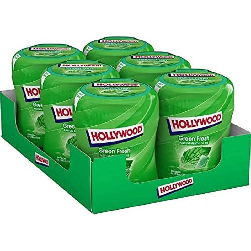 6 Boîtes Hollywood Chewing Gum Green Fresh | Milleproduits.com : vos bonbons et chocolats préférés à prix grossiste