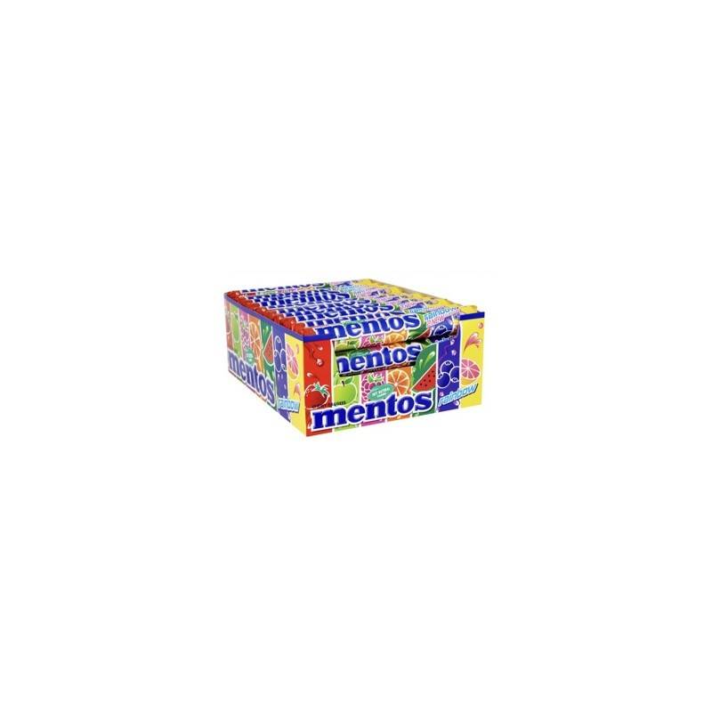40 Etuis Mentos Rainbow| Milleproduits.com : bonbons, chocolats, snacks en ligne à prix grossiste