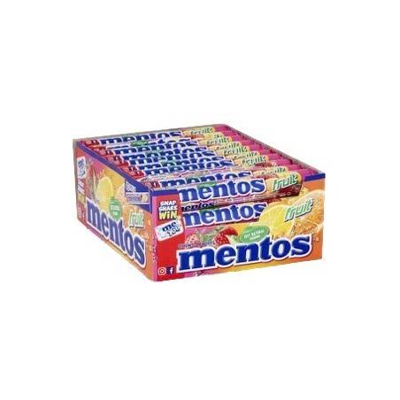 Mentos fruits, dragée mentos fruit, pastille mentos, tube mentos fruit