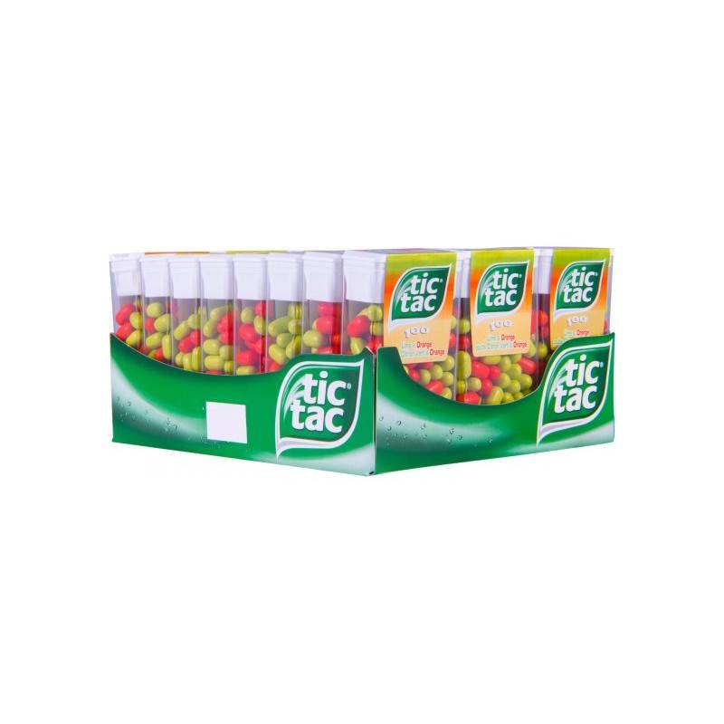 24 Étuis Tic Tac 100 Pastilles Citron Vert Orange | Milleproduits.com