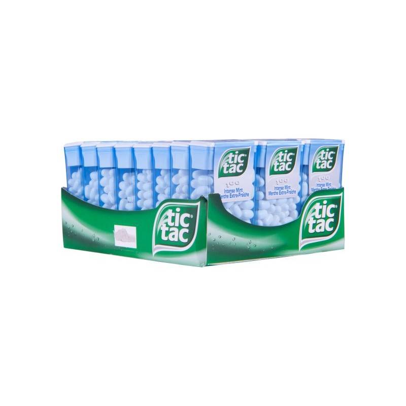 24 Étuis Tic Tac 100 pastilles Menthe Extra Fraiche | Milleproduits.com