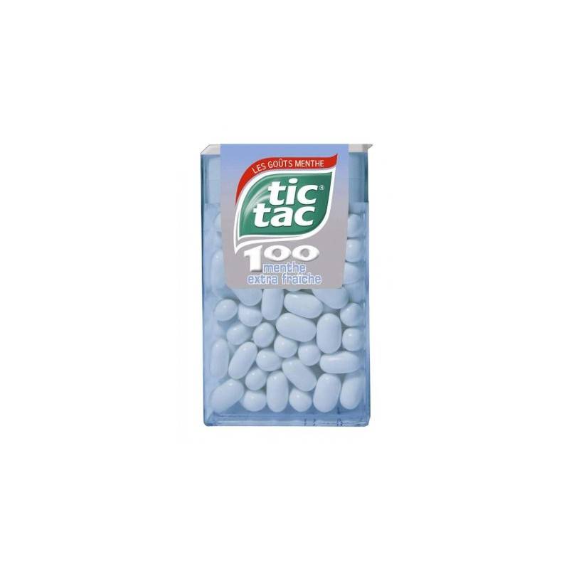 24 Étuis Tic Tac 100 pastilles Menthe Extra Fraiche | Milleproduits.com