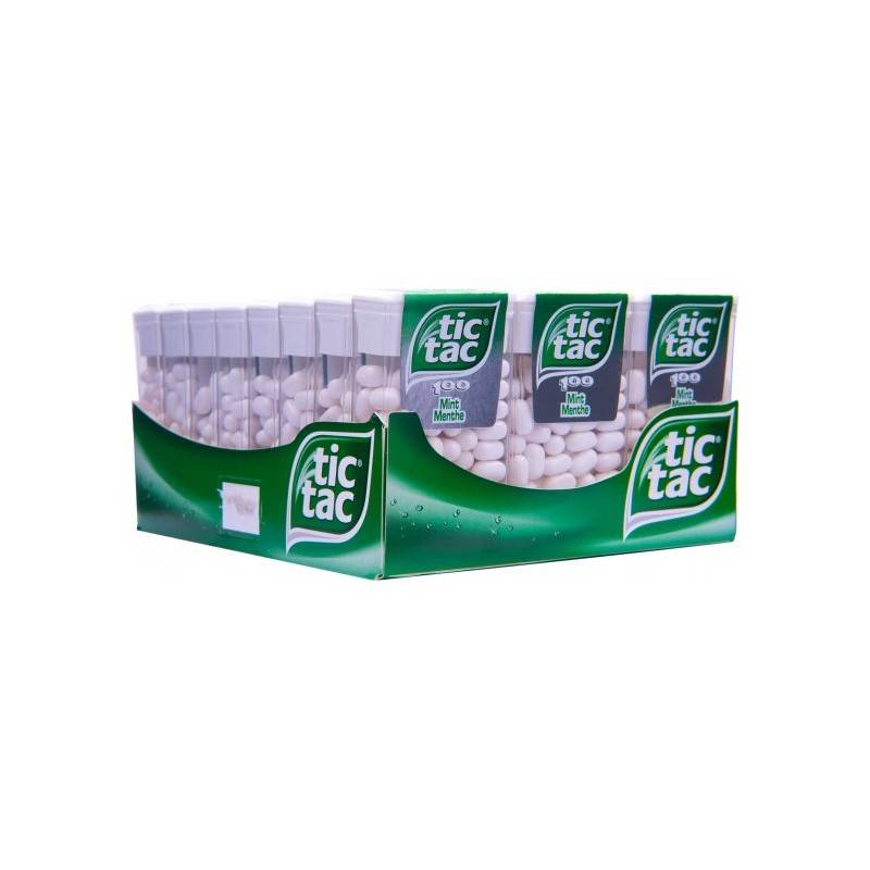 24 Étuis Tic Tac 100 Pastilles Menthe | Tic Tac | Milleproduits.com