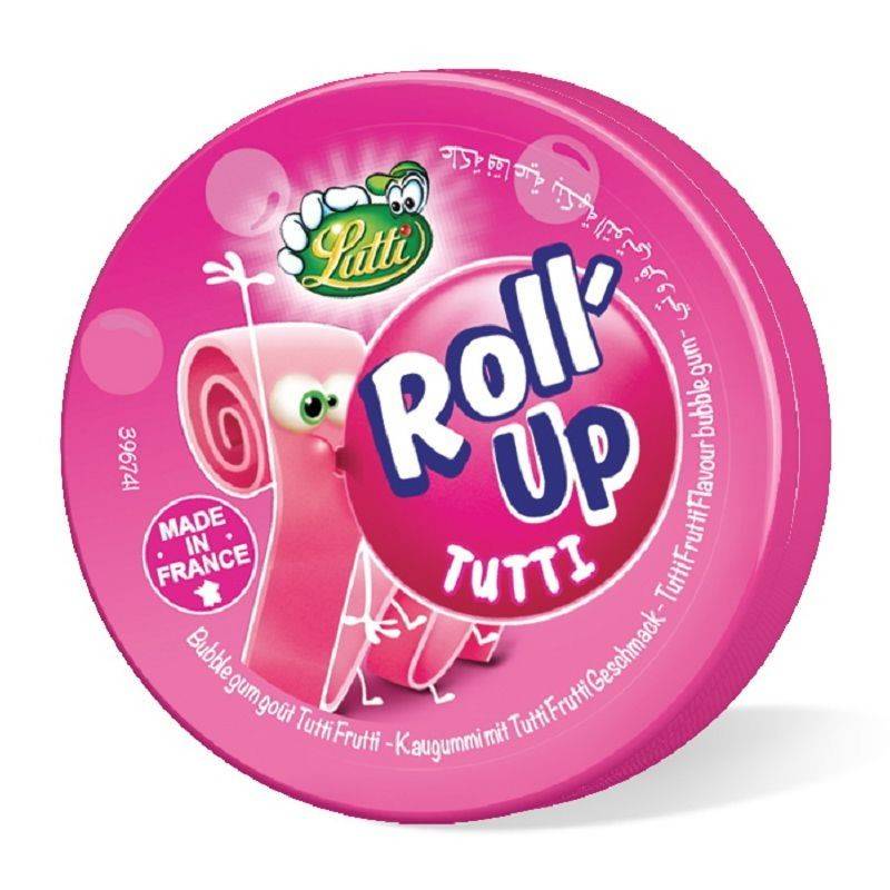24 Bubble Gum Roll Up Tutti Frutti | Milleproduits.com : bonbons, chocolats, snacks en ligne à prix grossiste