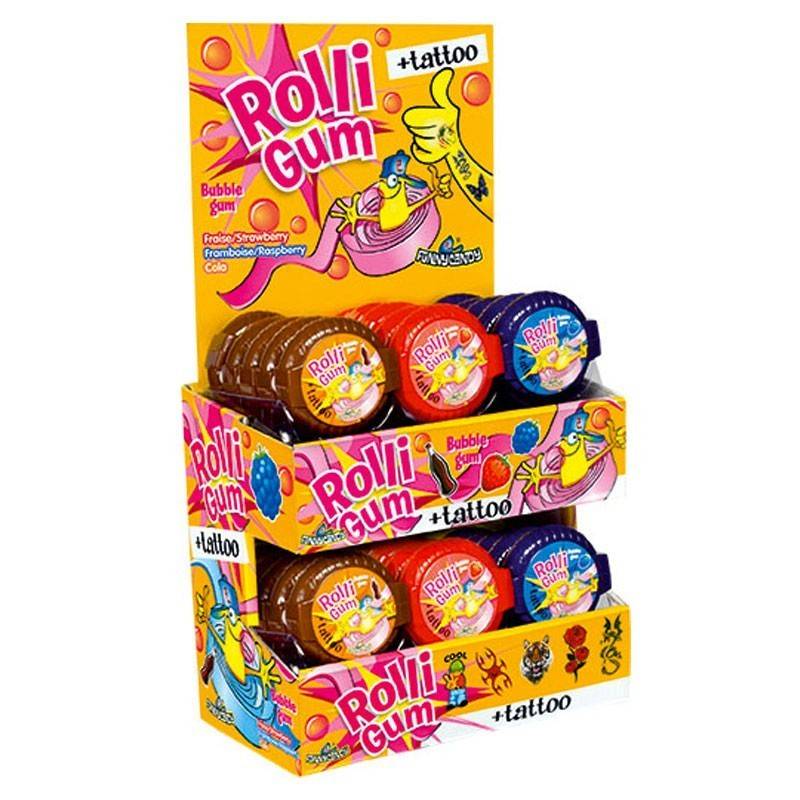 30 Rolli Gum Tattoo  | Milleproduits.com : bonbons, chocolats, snacks en ligne à prix grossiste