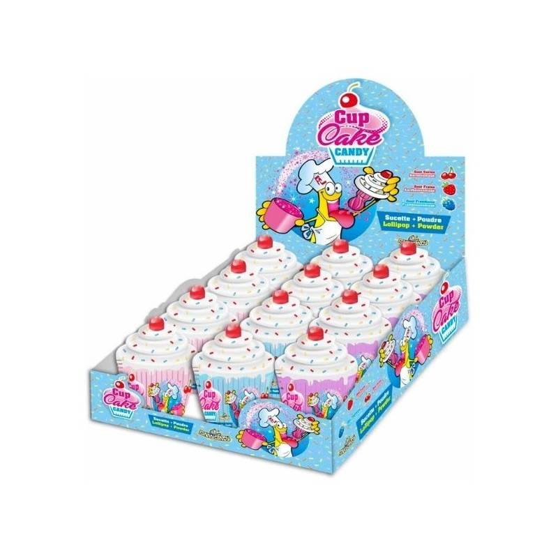 12 Sucettes Cup Cake Candy | Milleproduits.com : bonbons, chocolats, snacks en ligne à prix grossiste