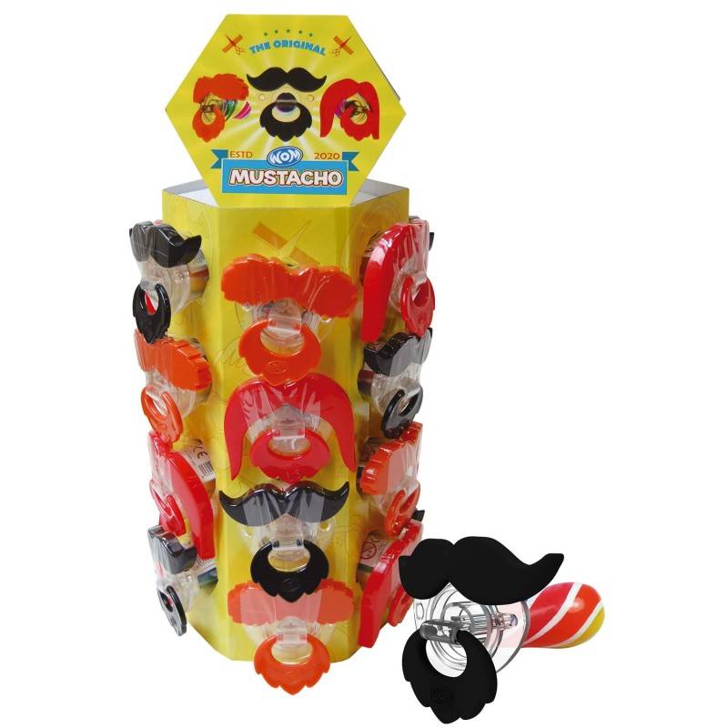 24 Sucettes Mustacho BPop | Milleproduits.com : bonbons, chocolats, snacks en ligne à prix grossiste