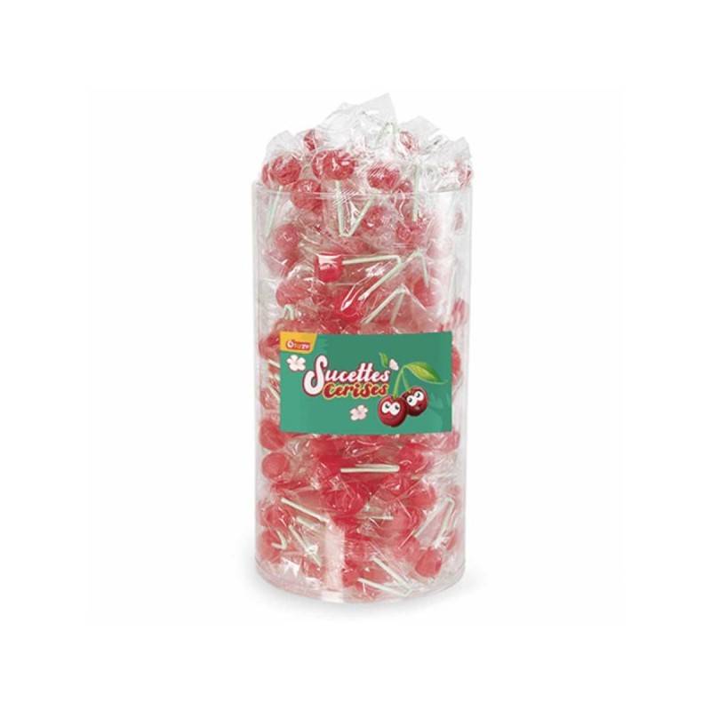 100 Sucettes Cerises Doubles | Milleproduits.com : bonbons, chocolats, snacks en ligne à prix grossiste