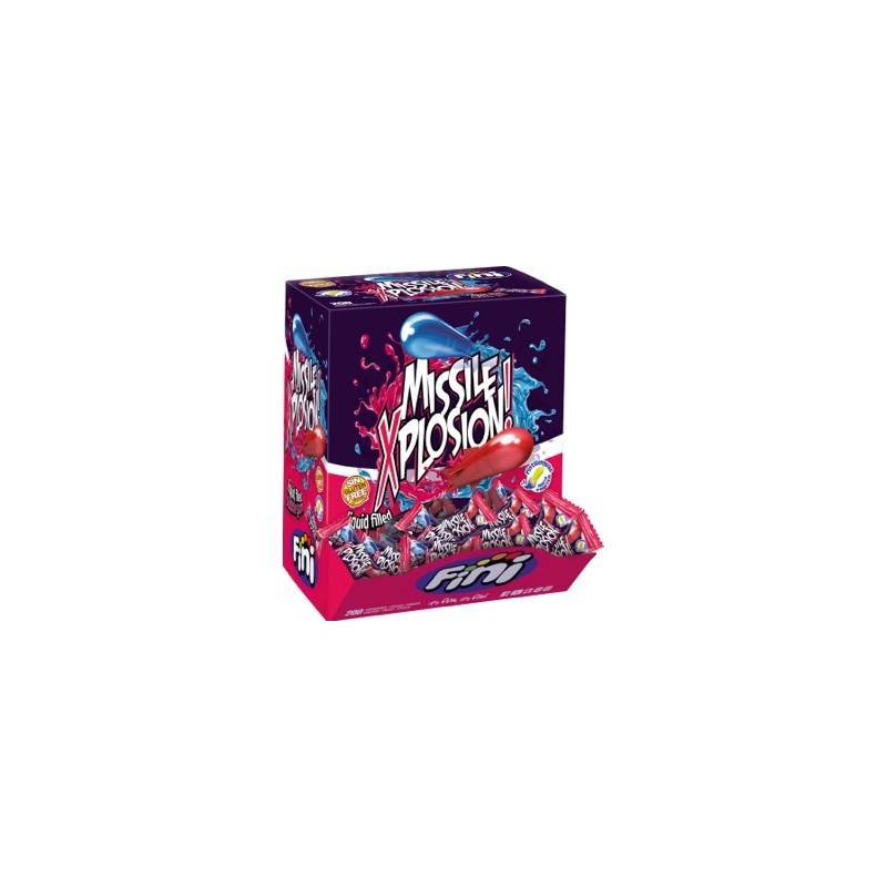 200 Bubble Gum Missile Xplosion Fini | Milleproduits.com : bonbons, chocolats, snacks en ligne à prix grossiste