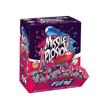 200 Bubble Gum Missile Xplosion Fini | Milleproduits.com : bonbons, chocolats, snacks en ligne à prix grossiste
