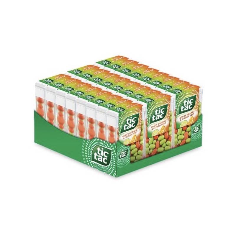 24 Etuis Tic Tac citron vert orange | Tic Tac | Milleproduits.com