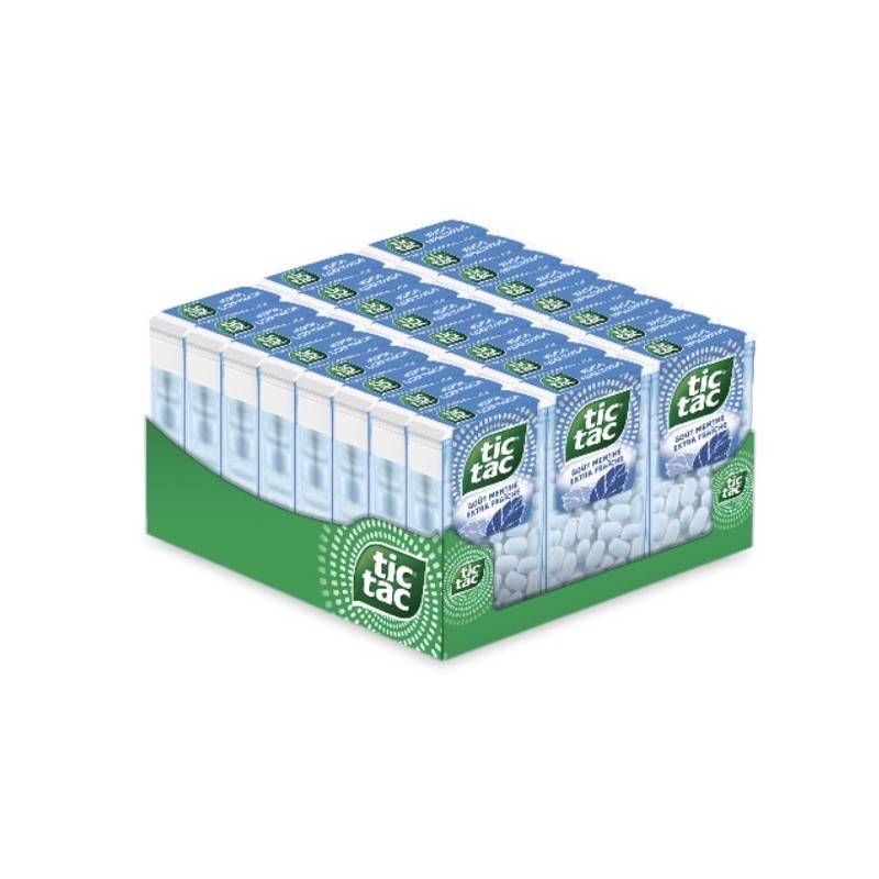24 Etuis Tic Tac Menthe Extra Fraiche | Tic Tac | Milleproduits.com