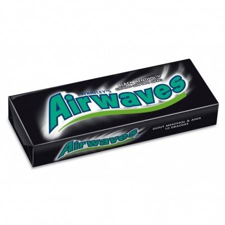 Airwaves Chewing Gum Black Menthol 30 Etuis de 10 Dragées