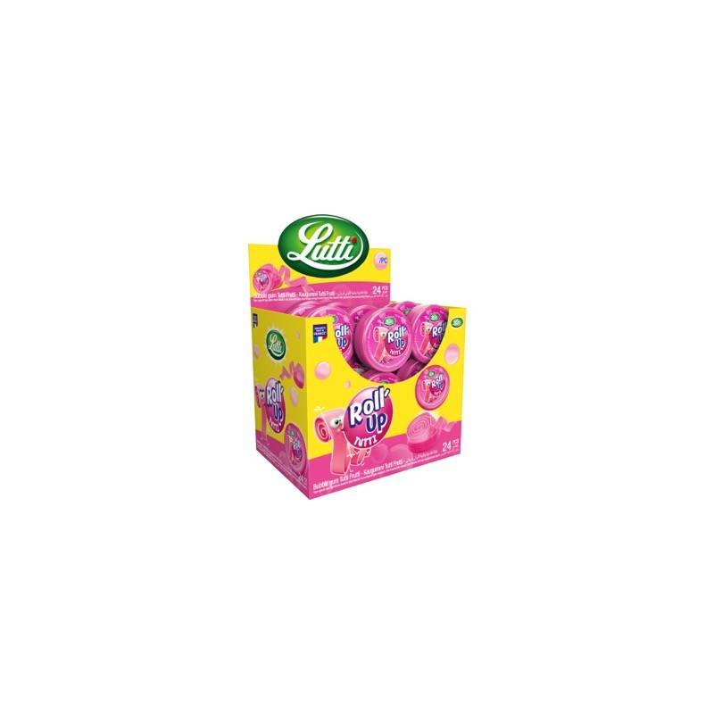 24 Bubble Gum Roll Up Tutti Frutti | Milleproduits.com : bonbons, chocolats, snacks en ligne à prix grossiste