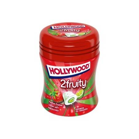6 Bottle Mini Hollywood Chewing Gum Fraise Citron Vert | Milleproduits.com : vos bonbons et chocolats en ligne àprix grossiste