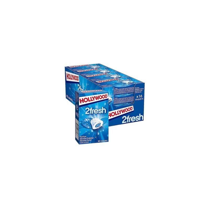 16 Etuis Hollywood 2 fresh Menthe Fraiche / Menthe Forte | Milleproduits.com : vos bonbons et chocolats à prix grossiste 16 Etuis Hollywood 2 fresh Menthe Fraiche / Menthe Forte | Milleproduits.com : vos bonbons et chocolats à prix grossiste