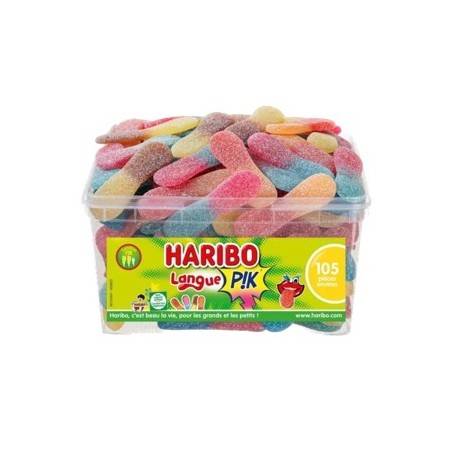 105 Bonbons Haribo Langue Acide Pik | Milleproduits.com : bonbons, chocolats, snacks en ligne à prix grossiste