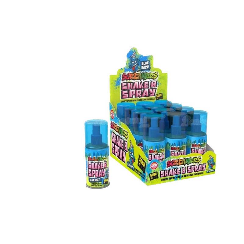 12 Shaker Spray Blue Razz Paint | Milleproduits.com : bonbons, chocolats, snacks en ligne à prix grossiste