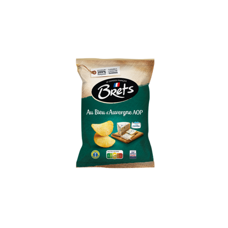 10 Chips Bret's Bleu d'Auvergne 125g | Milleproduits.com : bonbons, chocolats, snacks en ligne à prix grossiste