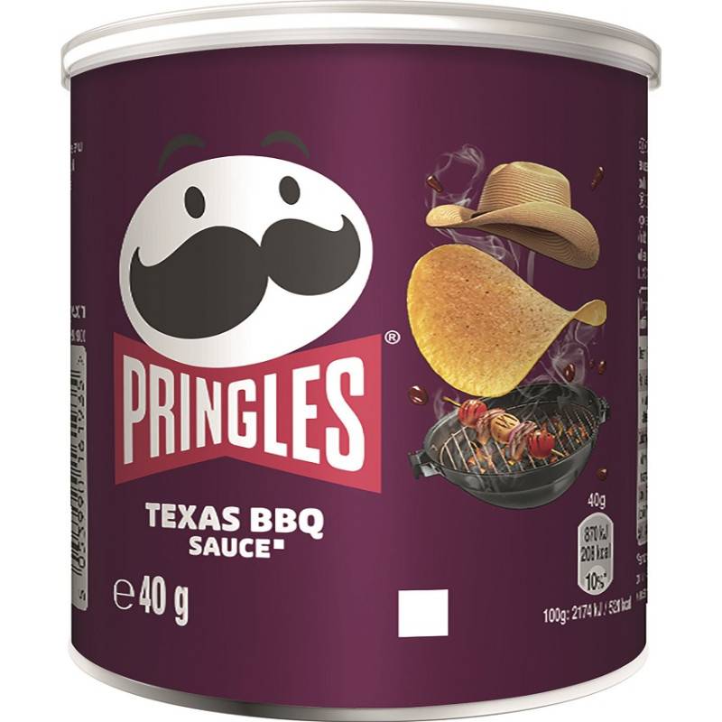 12 boîtes Pringles Texas BBQ Sauce 40g | Milleproduits.com : bonbons, chocolats, snacks en ligne à prix grossiste