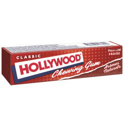 Hollywood Fraise 20 étuis de 11 Chewing Gum en Tablette | Milleproduits.com : bonbons, chewing-gums, chocolats à prix grossiste