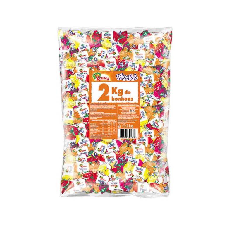 2kg Bonbons Krema Regalad | Milleproduits.com : bonbons, chocolats, snacks en ligne à prix grossiste