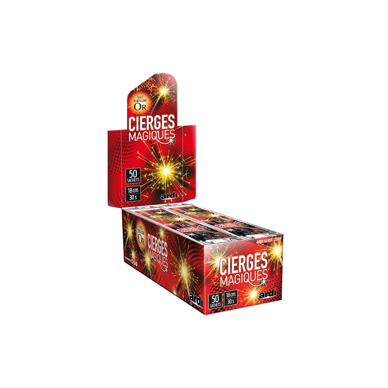 50 Cierges Magiques 18cm F1 | Ardi | Milleproduits.com