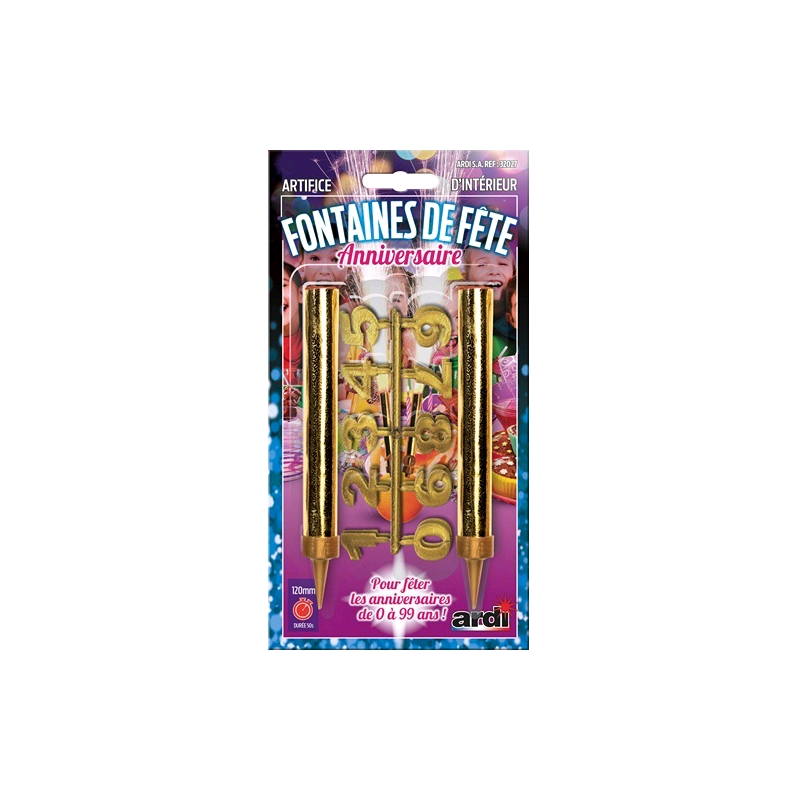 Fontaine de Fête avec chiffres F1 | Ardi | Milleproduits.com : bonbons, chocolats, snacks, artifices en ligne à prix grossiste