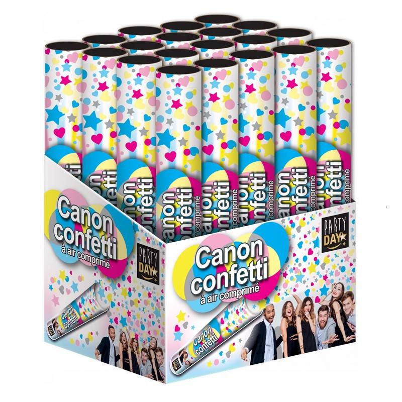 20 Canons à Confetti Joy Mix Pastel | Milleproduits.com : bonbons, chocolats, snacks en ligne à prix grossiste