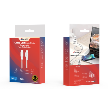 Cable type C/Lightning (Iphone) Tooop 1 mètre | Milleproduits.com : vos bonbons et chocolats préférés à prix grossiste ! Cable type C/Lightning (Iphone) Tooop 1 mètre | Milleproduits.com : vos bonbons et chocolats préférés à prix grossiste !